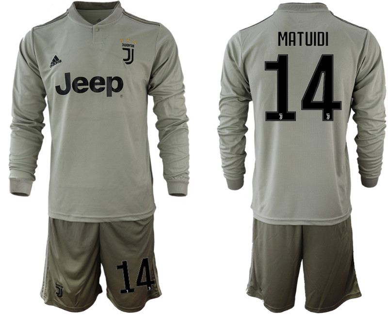 2018 19 Juventus 14 MATUIDI Away Long Sleeve Soccer Jersey