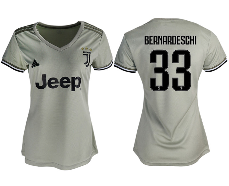 2018 19 Juventus 33 BERNARDESCHI Away Soccer Jersey