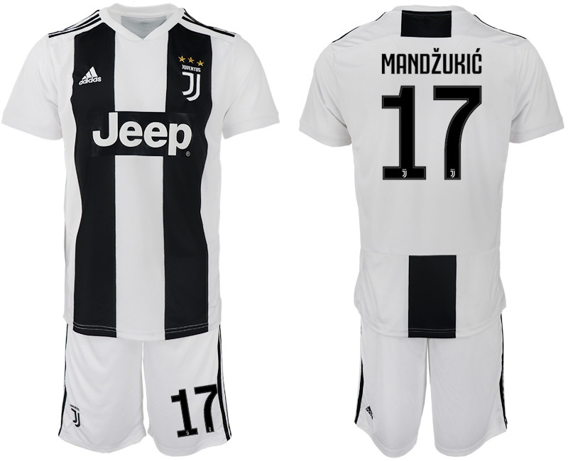 2018 19 Juventus FC 17 MANDZURIC Home Soccer Jersey