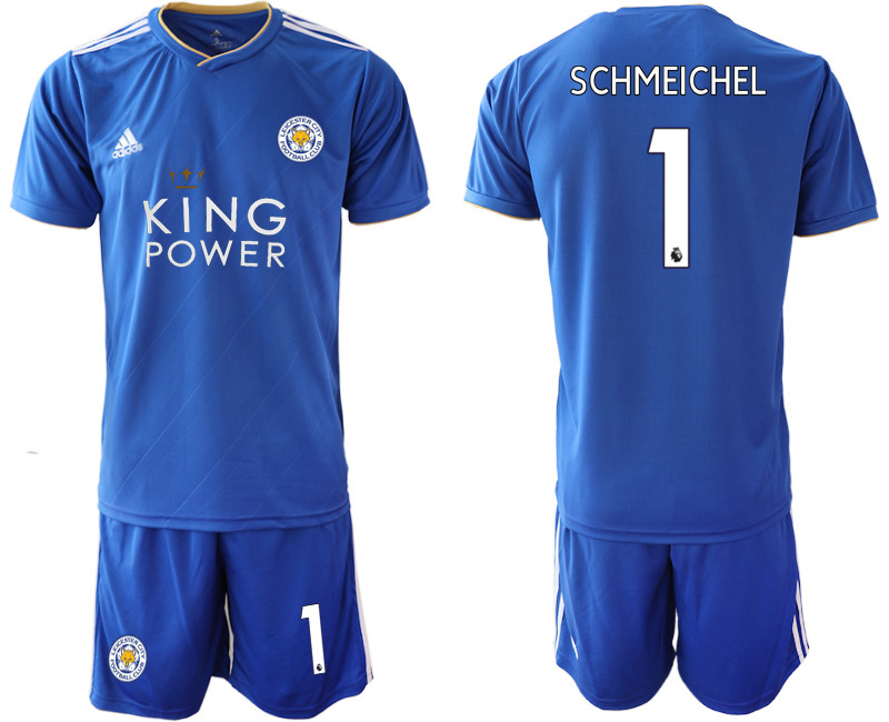 2018 19 Leicester City 1 SCHMEICHEL Home Soccer Jersey