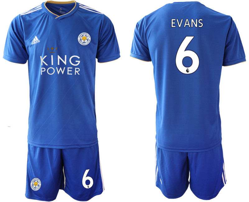 2018 19 Leicester City 6 EVANS Home Soccer Jersey