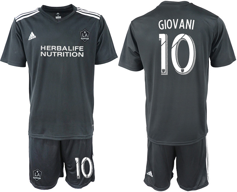 2018 19 Los Angeles Galaxy 10 GIOVANI Black Training Soccer Jersey