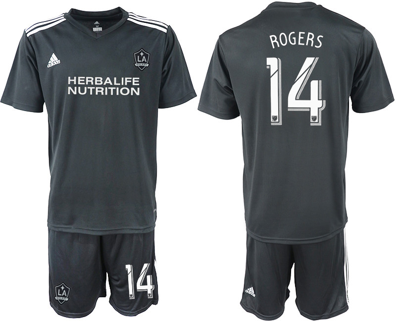 2018 19 Los Angeles Galaxy 14 ROGERS Black Training Soccer Jersey