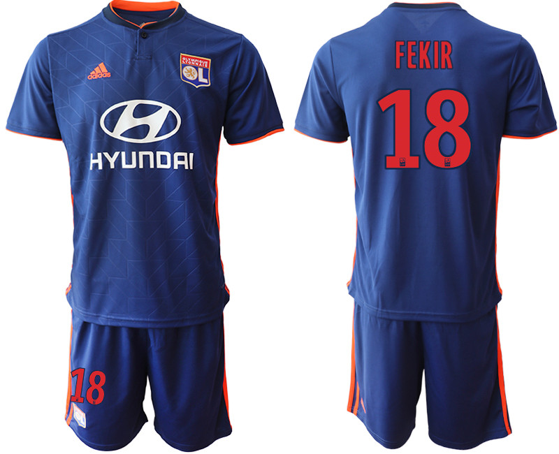 2018 19 Lyon 18 FEKIR Away Soccer Jersey