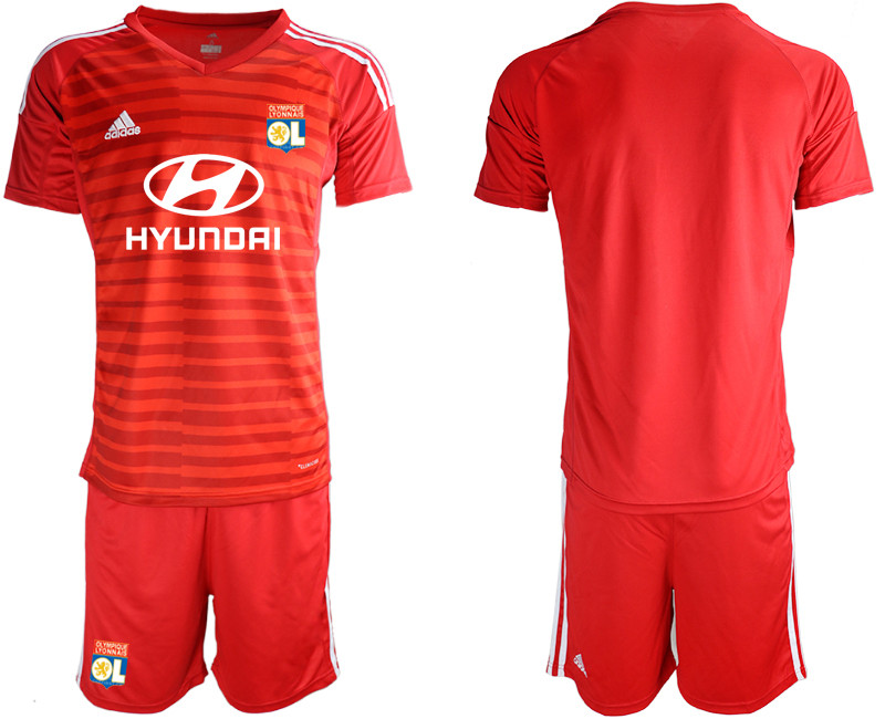 2018 19 Lyon Red Goalkeeper Soccer Jersey