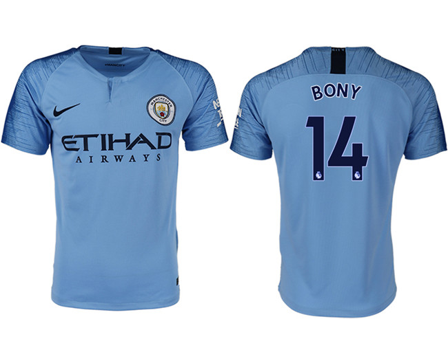 2018 19 Manchester City 14 BONY Home Thailand Soccer Jersey