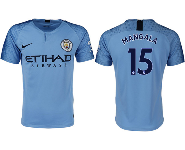 2018 19 Manchester City 15 MANGALA Home Thailand Soccer Jersey