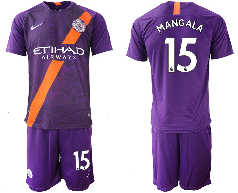 2018 19 Manchester City 15 MANGALA Third Away Soccer Jersey