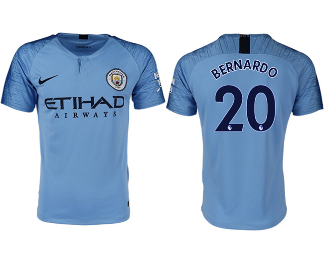 2018 19 Manchester City 20 BERNARDO Home Thailand Soccer Jersey