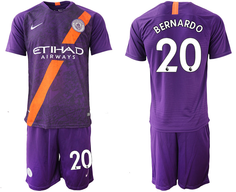 2018 19 Manchester City 20 BERNARDO Third Away Soccer Jersey