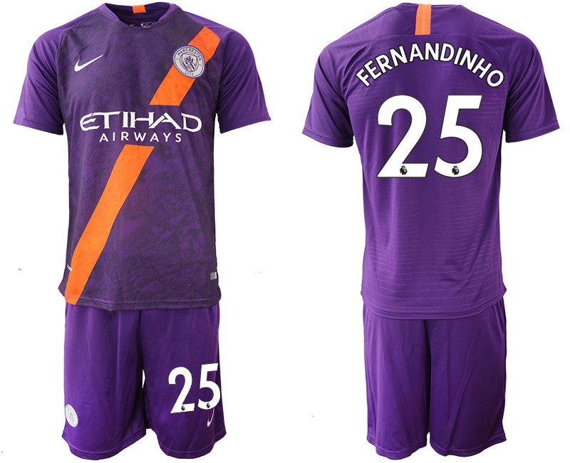 2018 19 Manchester City 25 FERNANDINHO Third Away Soccer Jersey