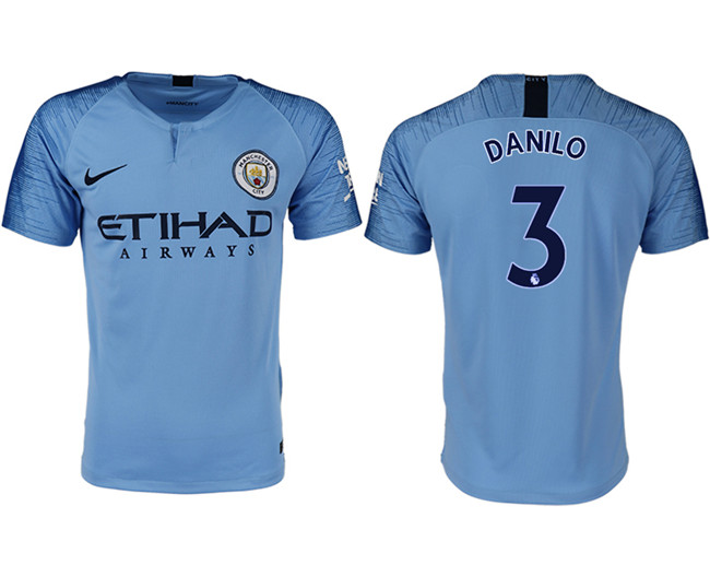 2018 19 Manchester City 3 DANILO Home Thailand Soccer Jersey