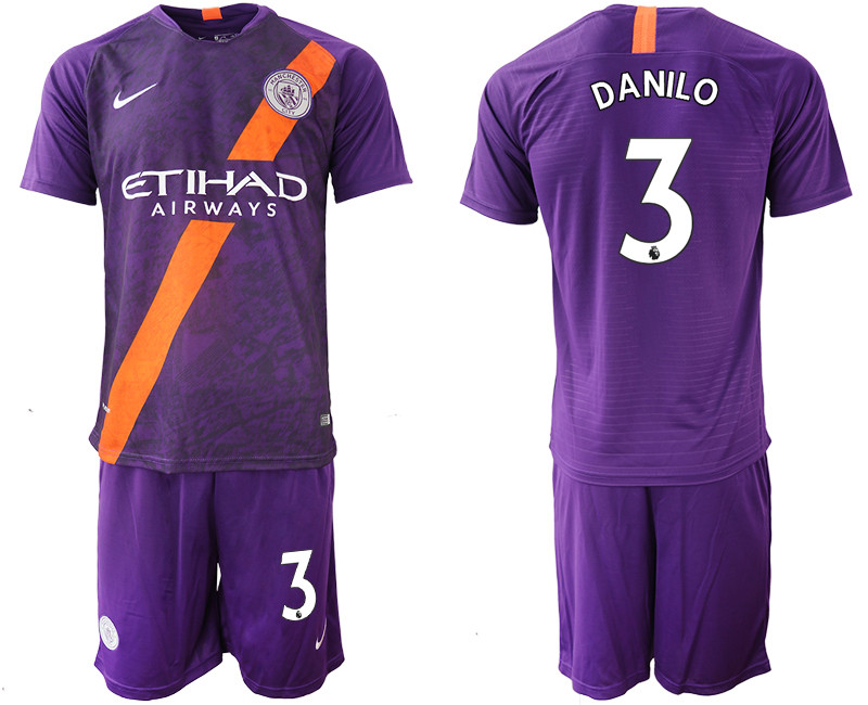 2018 19 Manchester City 3 DANILO Third Away Soccer Jersey