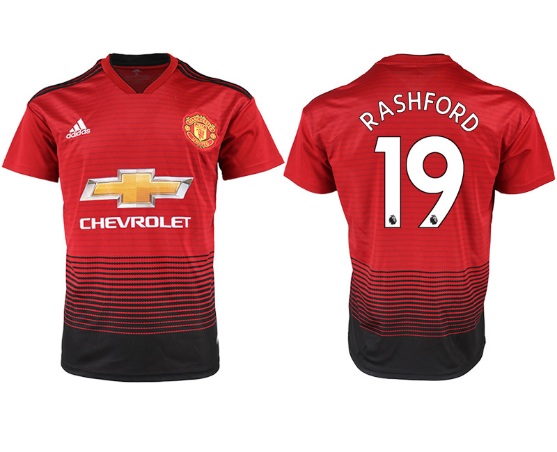 2018 19 Manchester United 9 RASHFORD Home Thailand Soccer Jersey