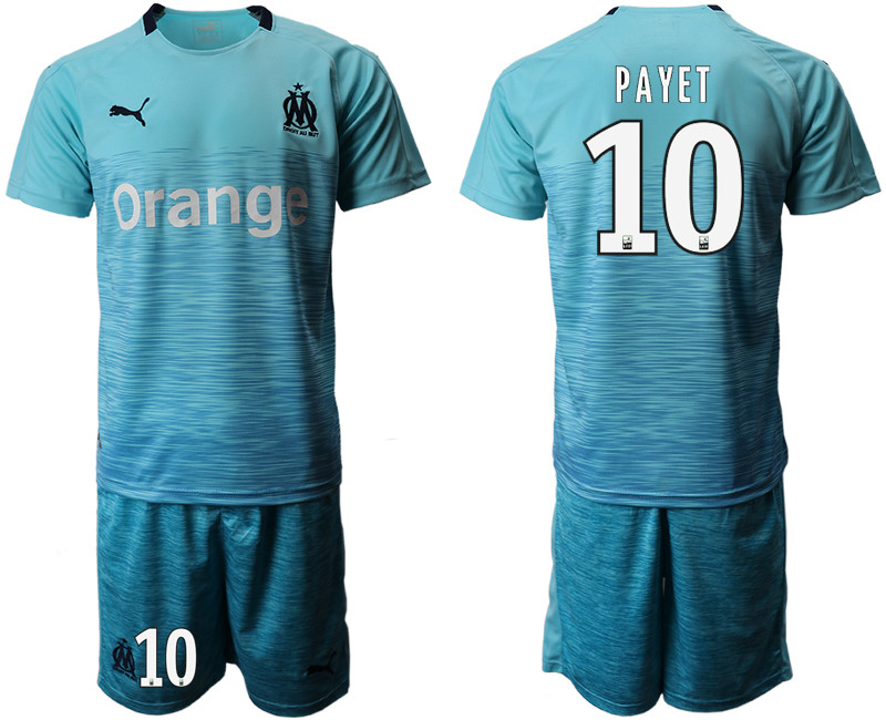 2018 19 Marseille 10 PAYET Away Soccer Jersey