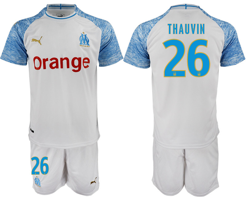 2018 19 Marseille 26 THAUVIN Home Soccer Jersey