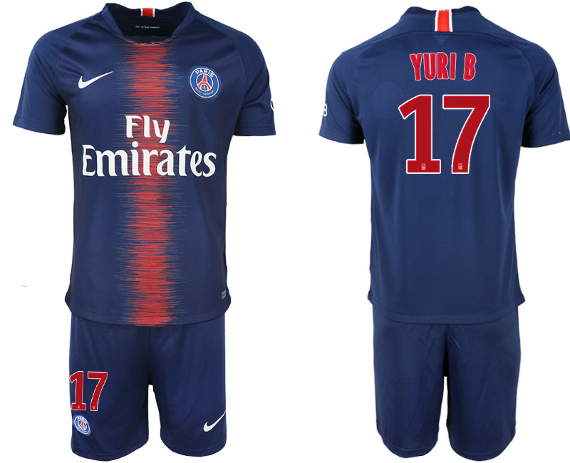 2018 19 Pari Saint Germain 17 YURI B Home Soccer Jersey