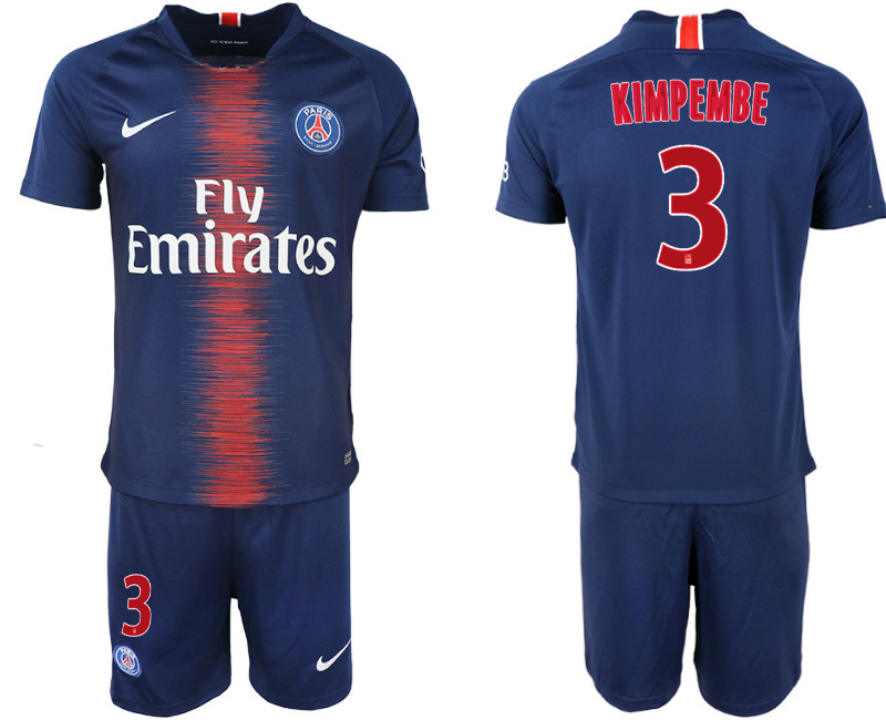 2018 19 Pari Saint Germain 3 KIMPEMBE Home Soccer Jersey