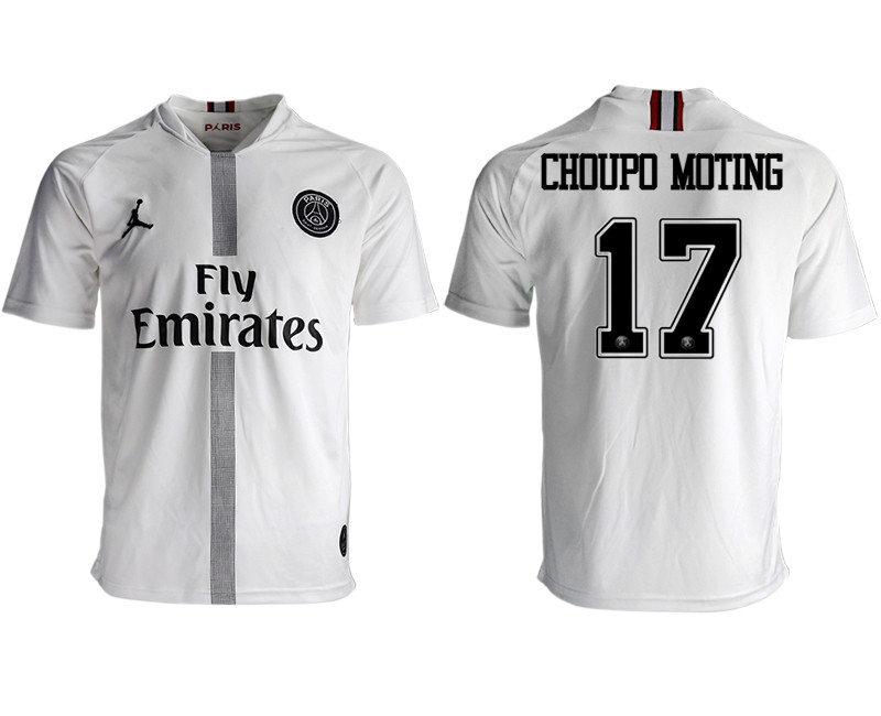 2018 19 Paris Saint Germain 17 CHOUPO MOTING Away Thailand Soccer Jersey