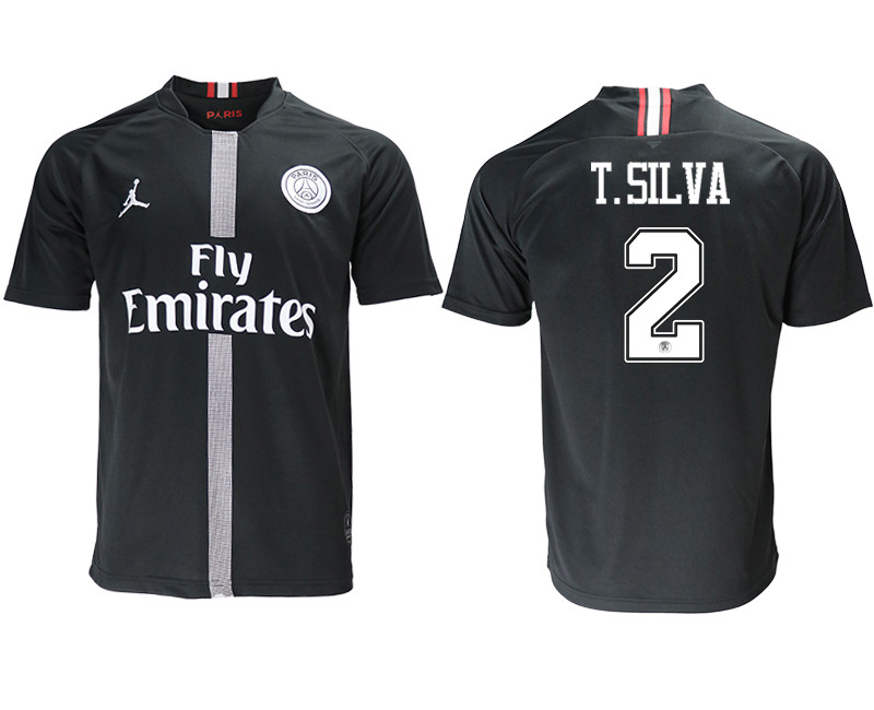 2018 19 Paris Saint Germain 2 T.SILVA Home Jordan Thailand Soccer Jersey