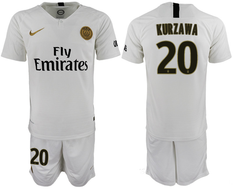 2018 19 Paris Saint Germain 20 KURZAWA Away Soccer Jersey