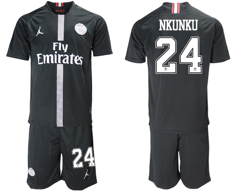 2018 19 Paris Saint Germain 24 NKUNKU Home Jordan Goalkeeper Soccer Jersey