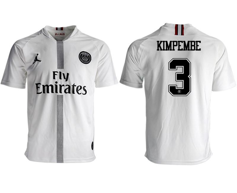 2018 19 Paris Saint Germain 3 KIMPEMBE Away Thailand Soccer Jersey