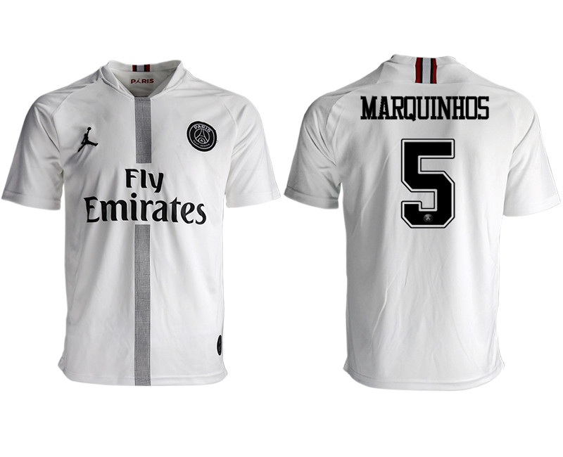 2018 19 Paris Saint Germain 5 MARQUINHOS Away Thailand Soccer Jersey