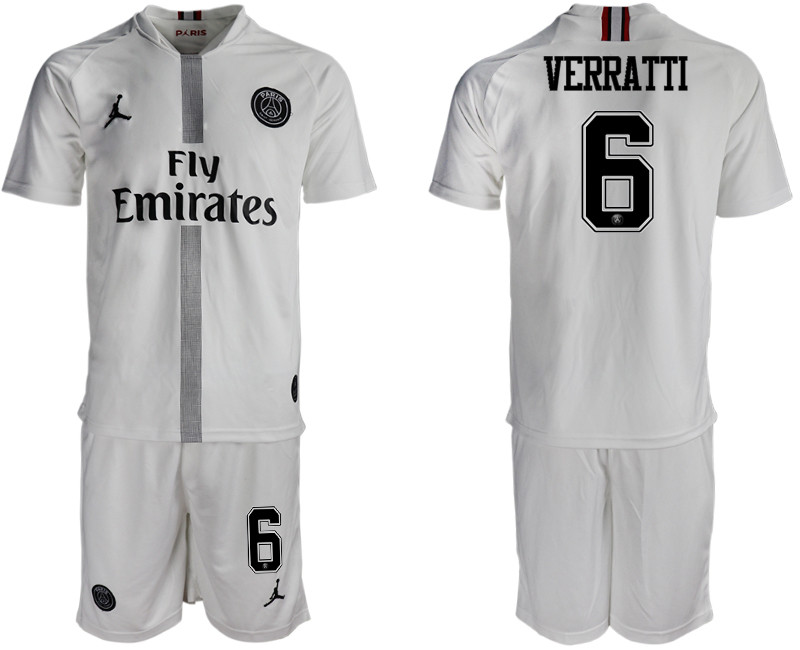 2018 19 Paris Saint Germain 6 VERRATTI Away Jordan Goalkeeper Soccer Jersey