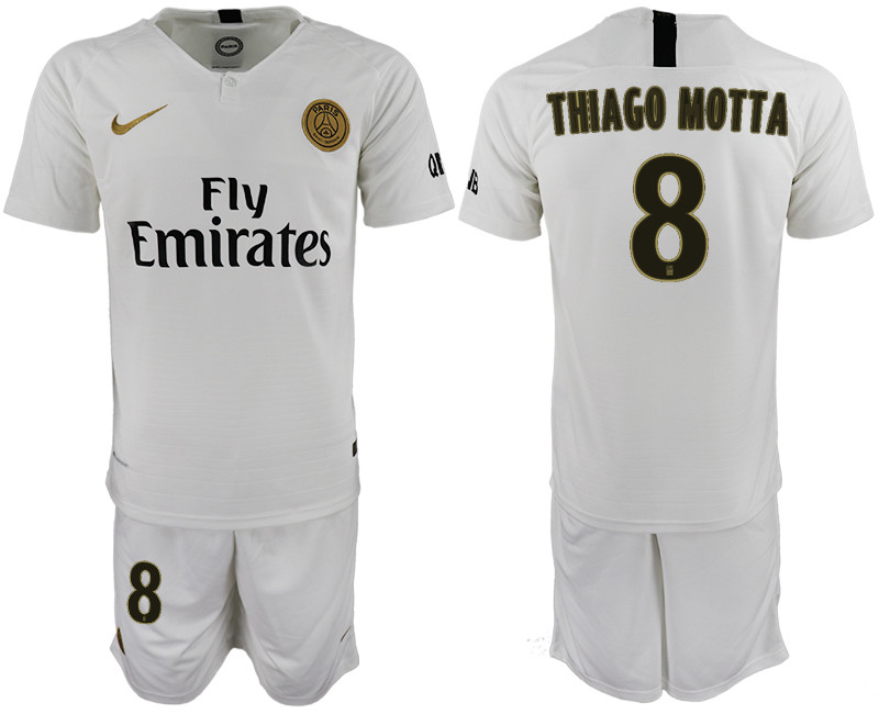 2018 19 Paris Saint Germain 8 THIAGO MOTTA Away Soccer Jersey