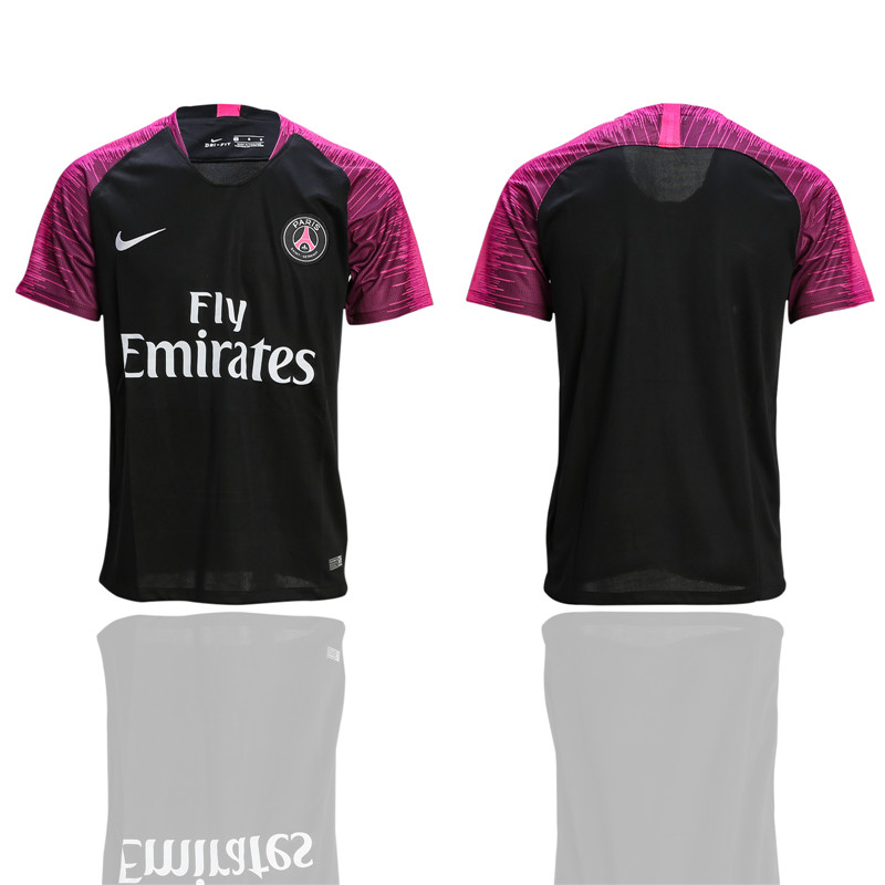 2018 19 Paris Saint Germain Black Training Thailand Soccer Jersey