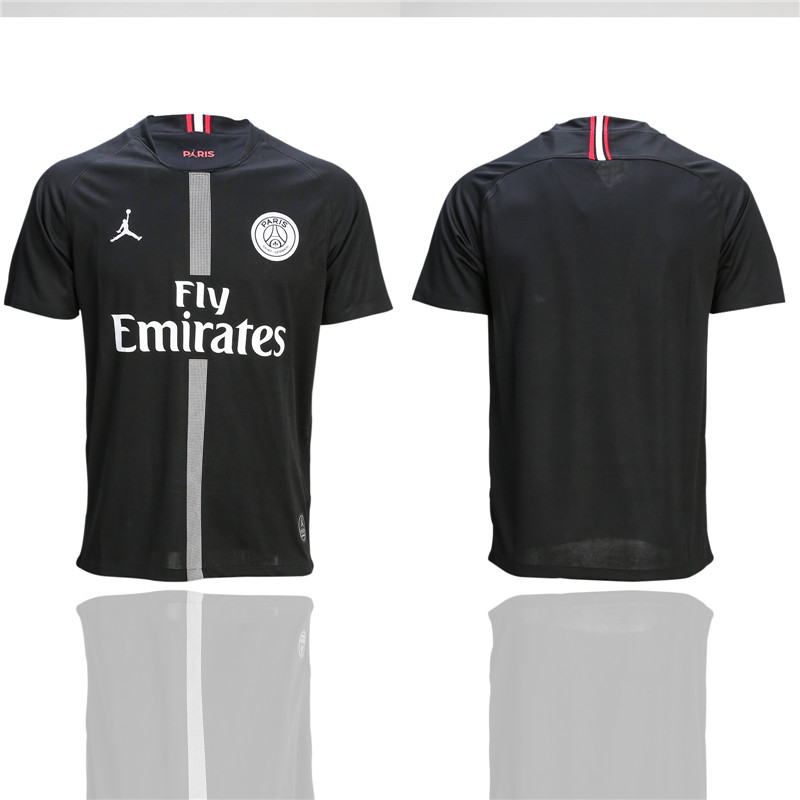 2018 19 Paris Saint Germain Jordan Champions League Black Thailand Soccer Jersey