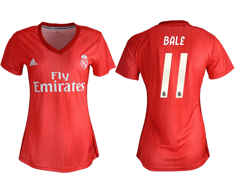 2018 19 Real Madrid 11 BALE Away Women Soccer Jersey