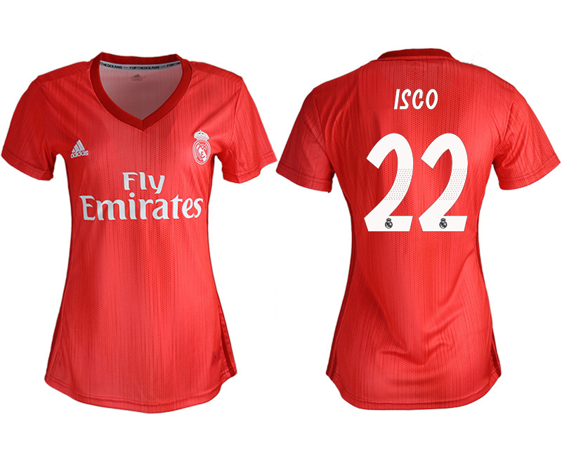 2018 19 Real Madrid 22 ISCO Away Women Soccer Jersey