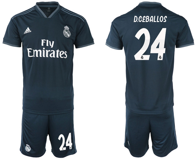 2018 19 Real Madrid 24 D.CEBALLOS Away Soccer Jersey