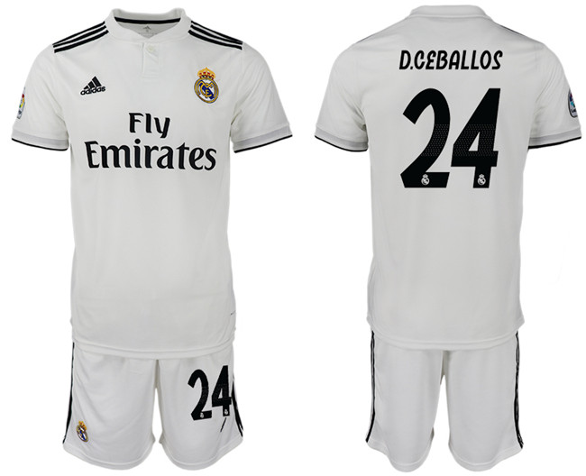 2018 19 Real Madrid 24 D.CEBALLOS Home Soccer Jersey