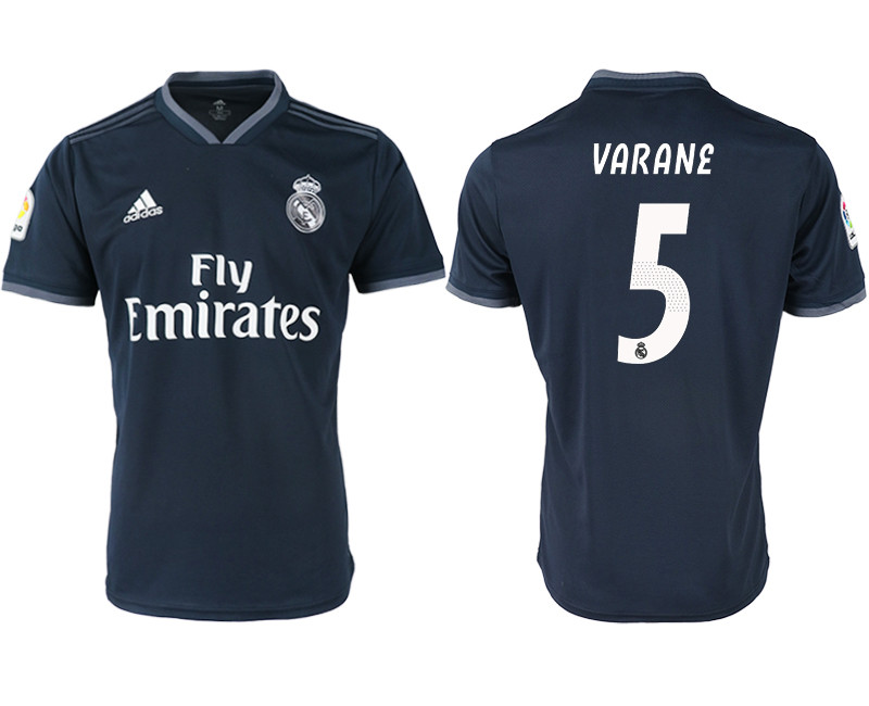 2018 19 Real Madrid 5 VARANE Away Thailand Soccer Jersey