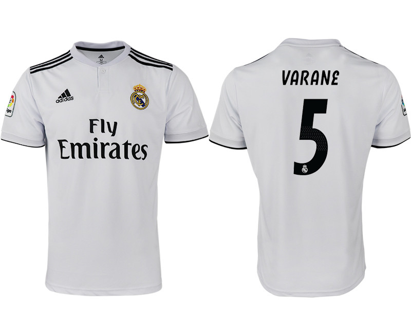 2018 19 Real Madrid 5 VARANE Home Thailand Soccer Jersey