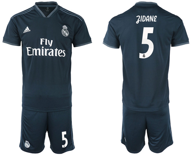 2018 19 Real Madrid 5 ZIDANE Away Soccer Jersey