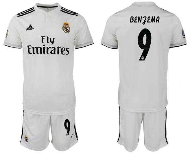 2018 19 Real Madrid 9 BENJEMA Home Soccer Jersey