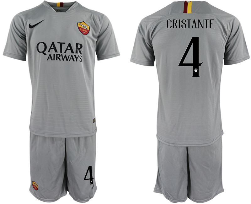 2018 19 Roma 4 CRISTANTE Away Soccer Jersey