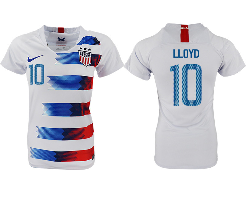 2018 19 USA 10 LLOYD Home Women Soccer Jersey