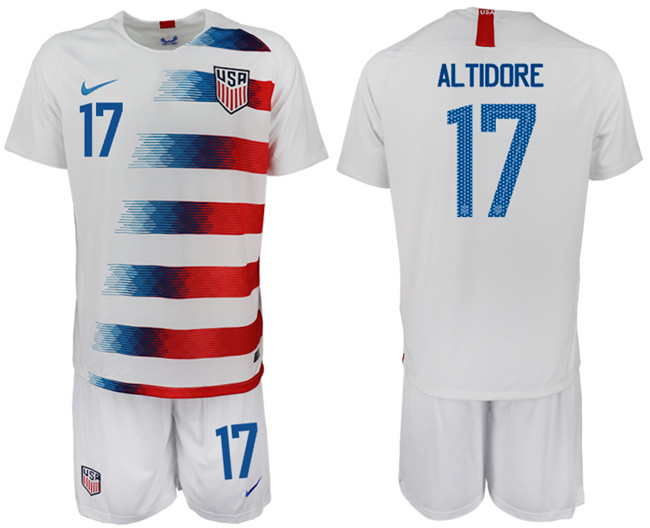 2018 19 USA 17 ALTIDORE Home Soccer Jersey