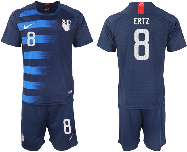 2018 19 USA 8 ERTZ Away Soccer Jersey