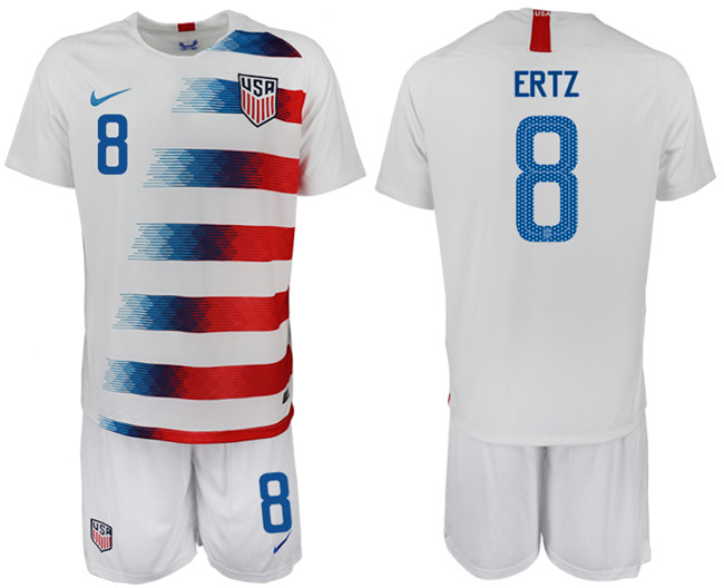 2018 19 USA 8 ERTZ Home Soccer Jersey