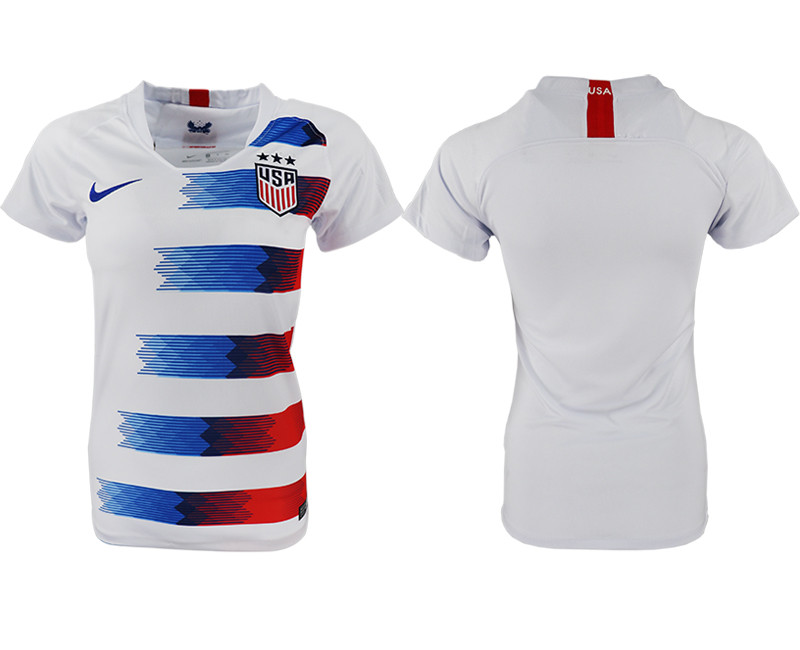 2018 19 USA Home Women Soccer Jersey