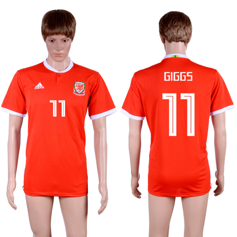 2018 19 Wales 11 GIGGS Home Thailand Soccer Jersey