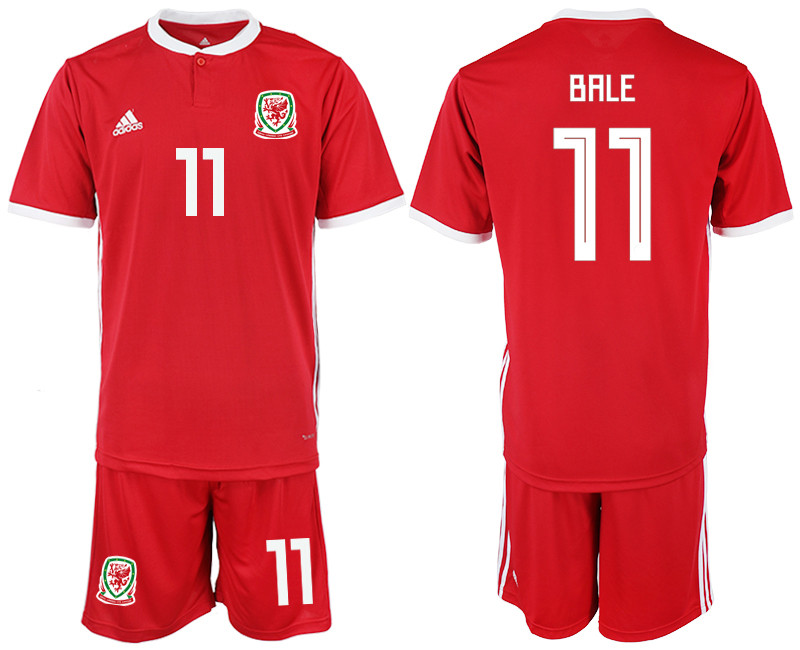 2018 19 Welsh 11 BALE Home Soccer Jersey