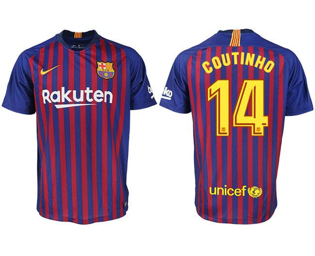 2019 19 Barcelona 14 GOUTINHO Home Thailand Soccer Jersey