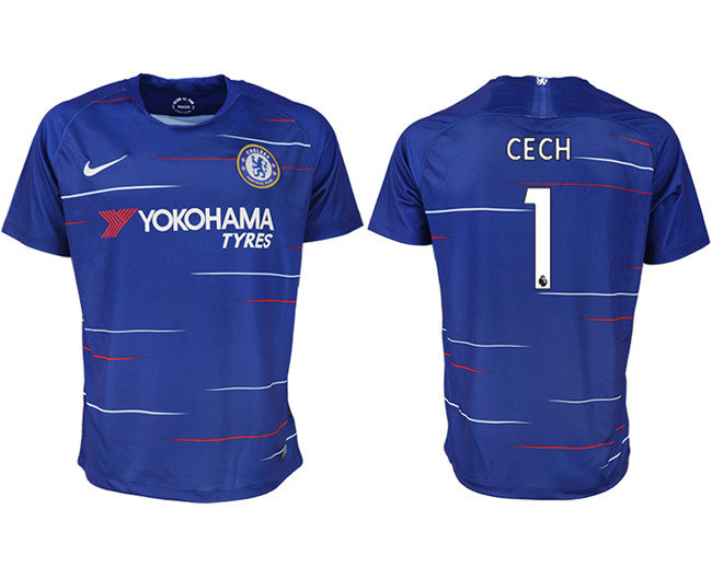 2019 19 Chelsea FC 1 CECH Home Thailand Soccer Jersey